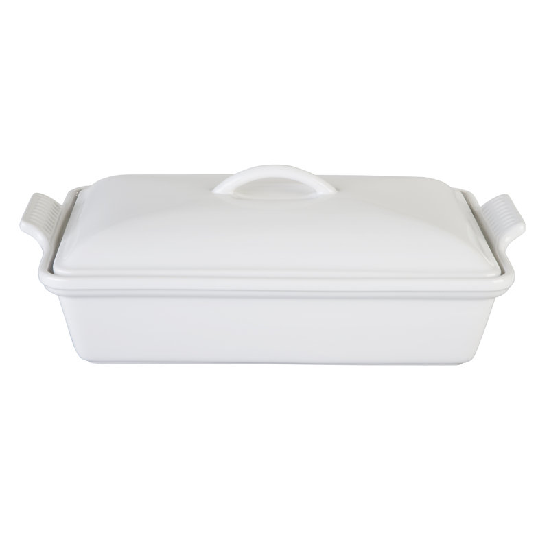 Le Creuset Stoneware 4 Qt. Rectangular Heritage Casserole with Lid